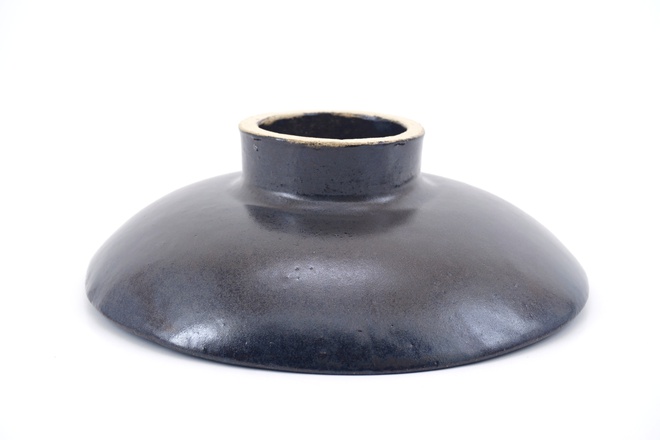 Schaaltje op voet kleur Bosgrond 17.5cm
