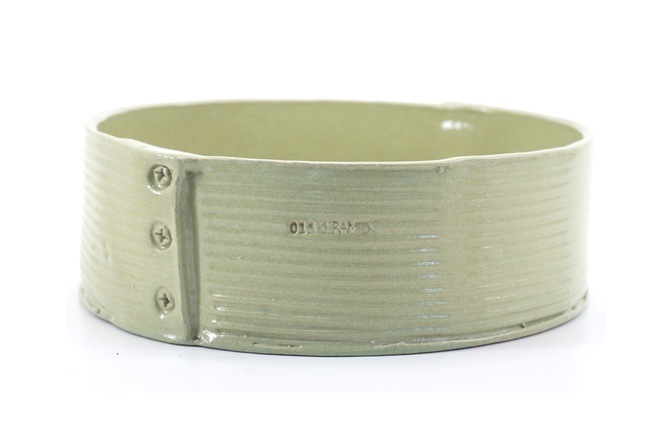 Schaal geribbeld groot  kleur Matcha green