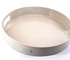 Rond dienblad met open handvatten in kiezel glans