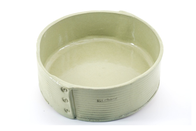 Schaal geribbeld groot  kleur Matcha green