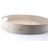 Rond dienblad met open handvatten in kiezel glans