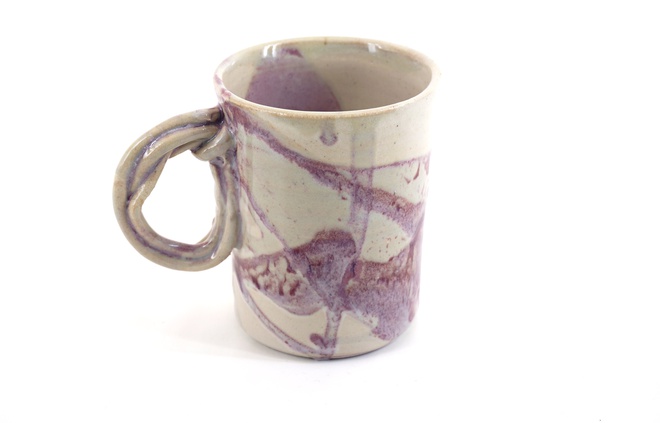 Mok Annabel in wit en rose glazuur