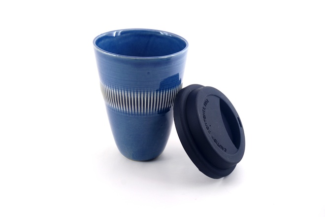 Cup TO-GO in Jeans kleur glazuur