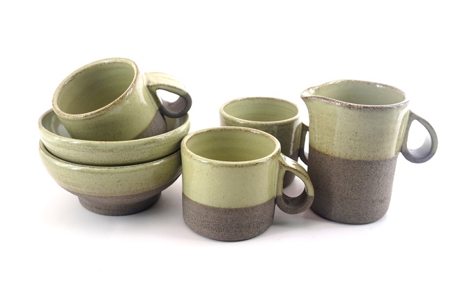 Goccia beker in matcha green glazuur