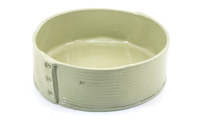 Schaal geribbeld groot  kleur Matcha green