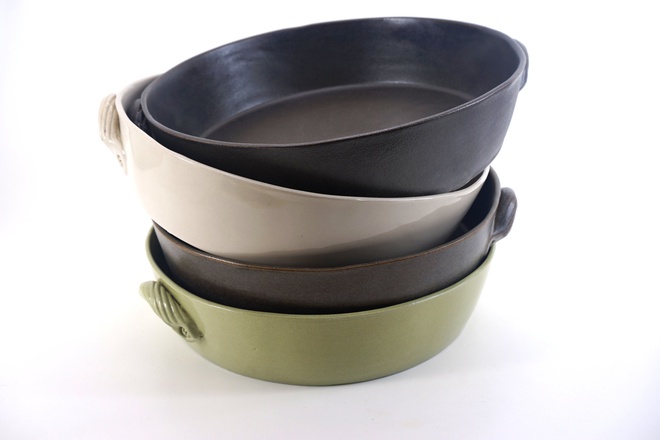 Ovenschaal schroef ø 24cm in Matchagreen