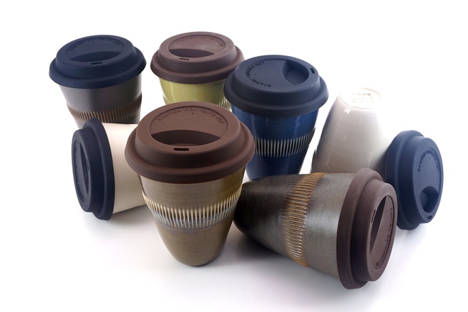 Cup TO-GO in kiezel glans glazuur